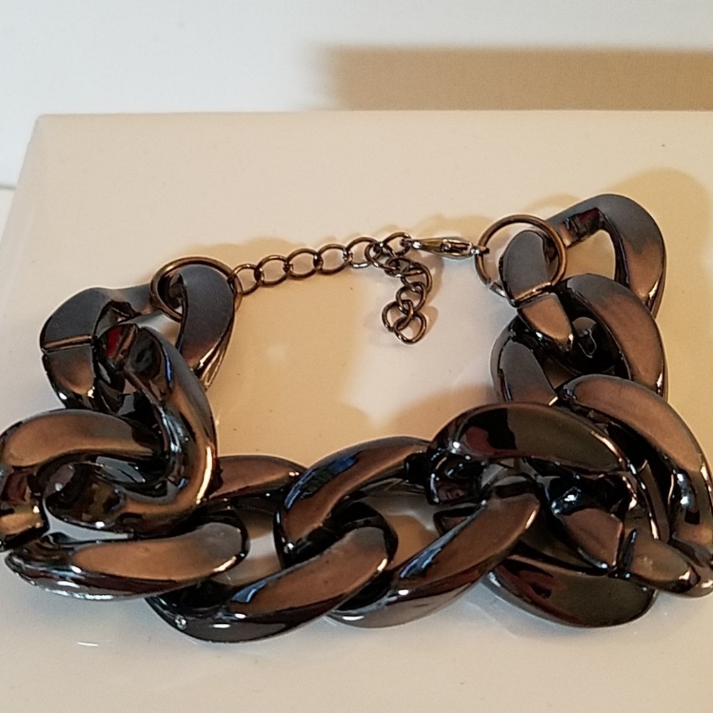 Pewter Chain Link Bracelet 6" + 3" extender
Light